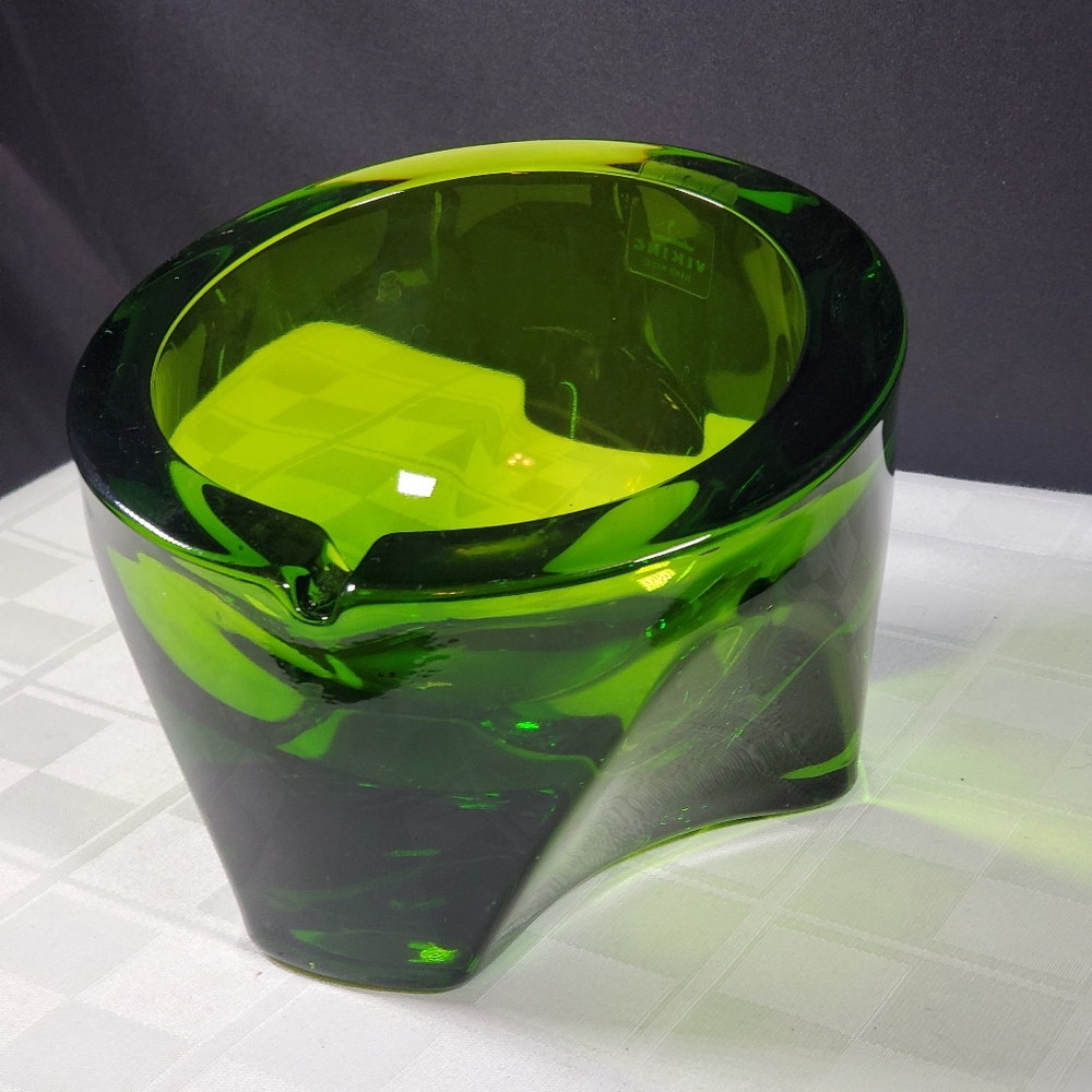 Vintage Viking Emarld Green Ashtray - Picture 3 of 5
